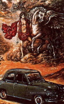  surrealismus - Plakat für das Fiat 1400 Giorgio de Chirico Metaphysical Surrealismus